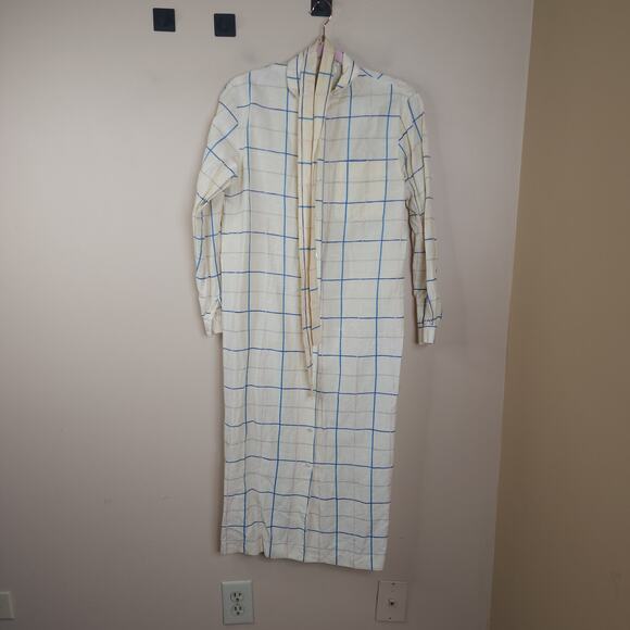 Vintage Brooks Brothers Yellow Grid Long Sleeve Shirt Dress Size 4 - Picture 1 of 12